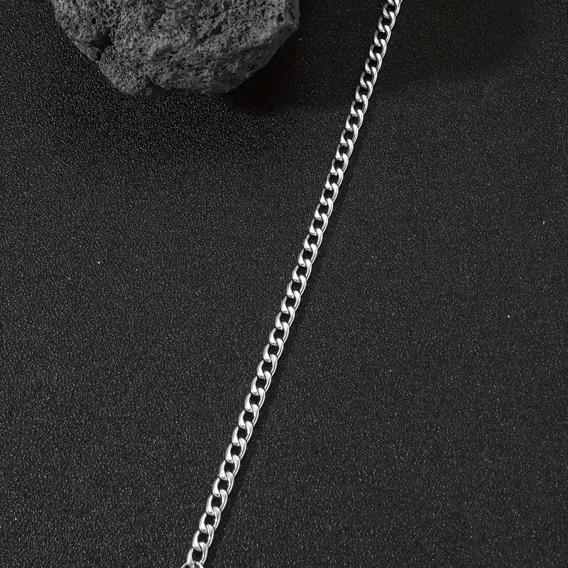 Classic Cuban Link Bracelet – Silver Tone