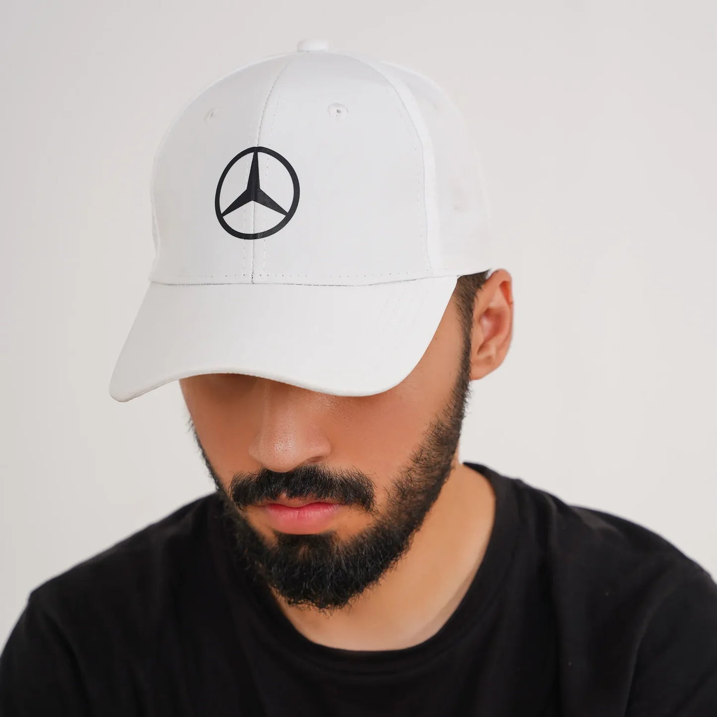 White Mercedes Logo Cap