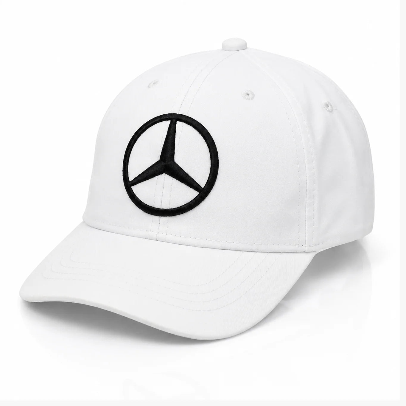 White Mercedes Logo Cap